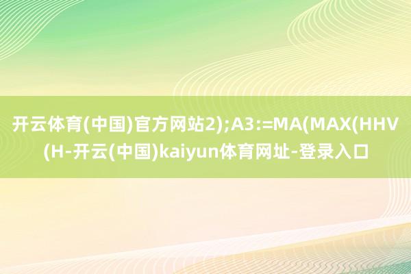 开云体育(中国)官方网站2);A3:=MA(MAX(HHV(H-开云(中国)kaiyun体育网址-登录入口