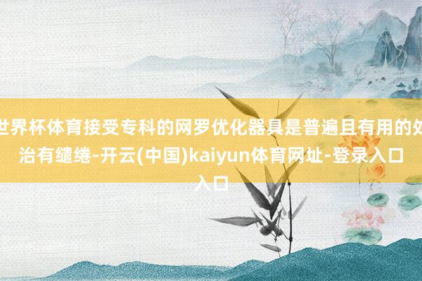 世界杯体育接受专科的网罗优化器具是普遍且有用的处治有缱绻-开云(中国)kaiyun体育网址-登录入口