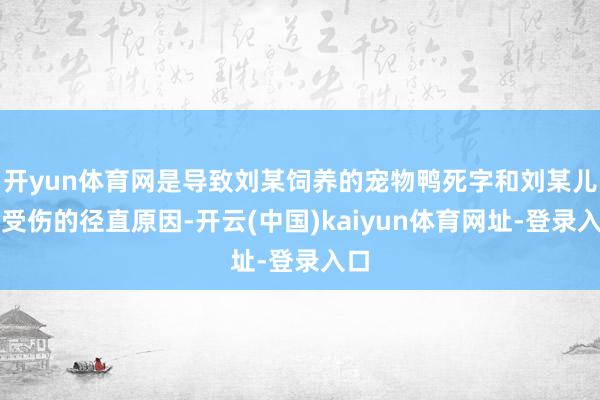 开yun体育网是导致刘某饲养的宠物鸭死字和刘某儿子受伤的径直原因-开云(中国)kaiyun体育网址-登录入口