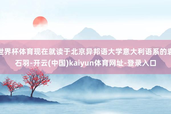 世界杯体育现在就读于北京异邦语大学意大利语系的袁石羽-开云(中国)kaiyun体育网址-登录入口