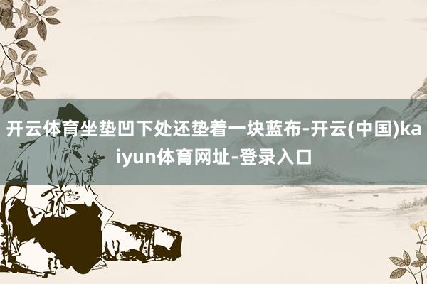 开云体育坐垫凹下处还垫着一块蓝布-开云(中国)kaiyun体育网址-登录入口